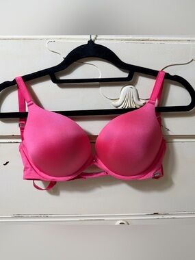 Montelle Intimates Hot Pink Padded Bra Adjustable Straps Size 36 C